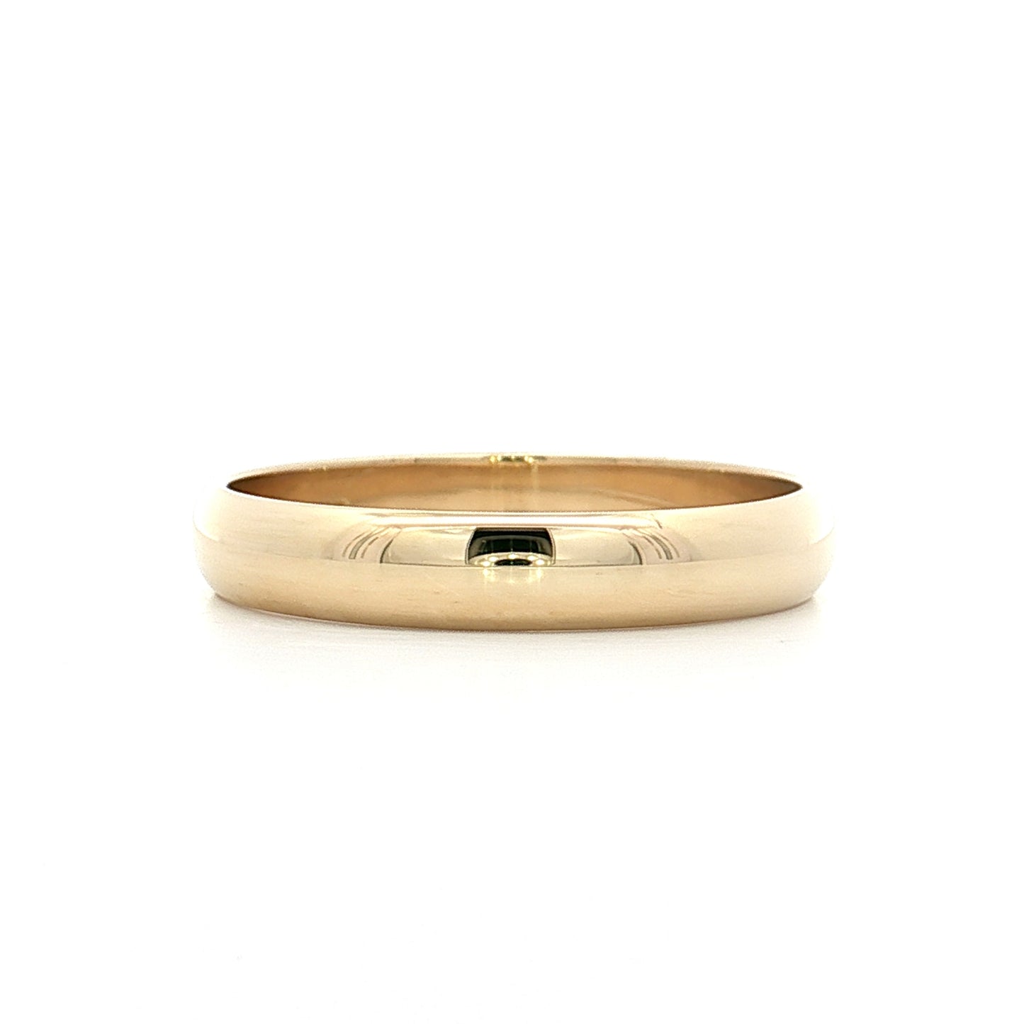 Men's Half Round Wedding Band 10k Yellow Gold