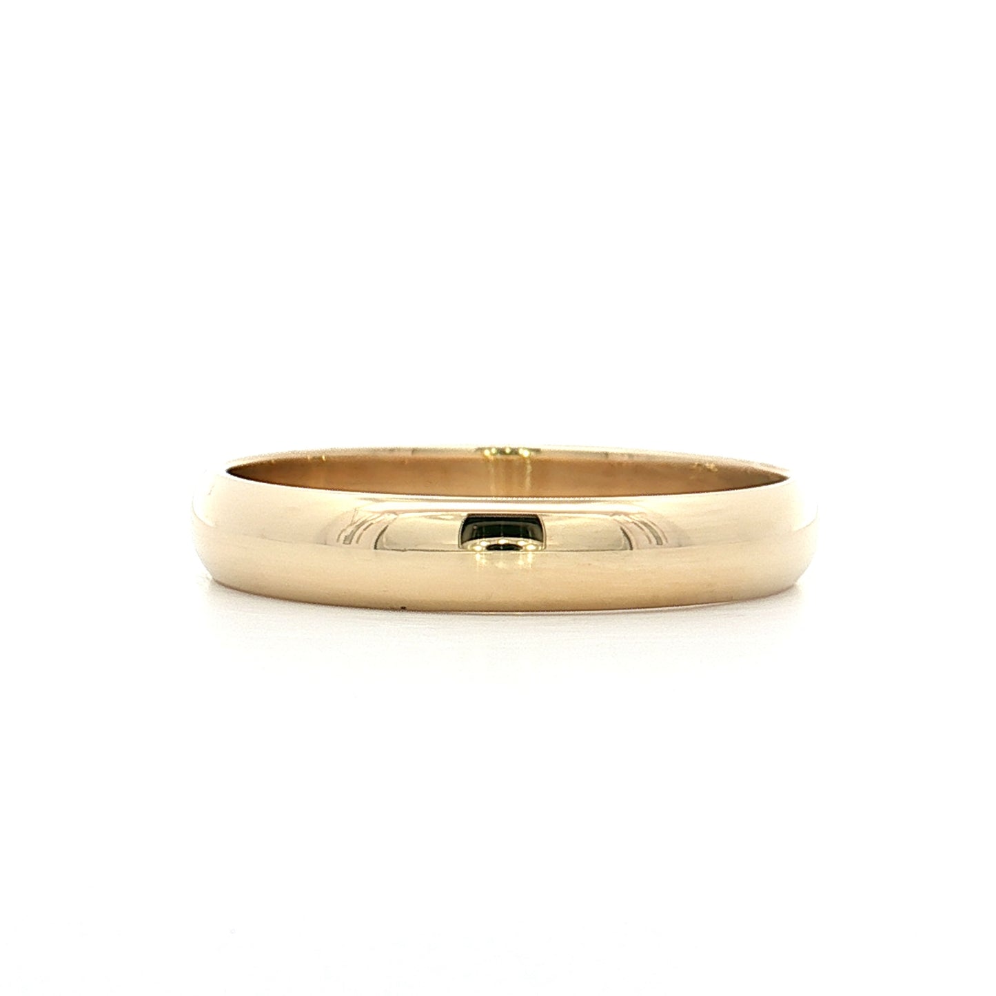 Men's Half Round Wedding Band 10k Yellow Gold