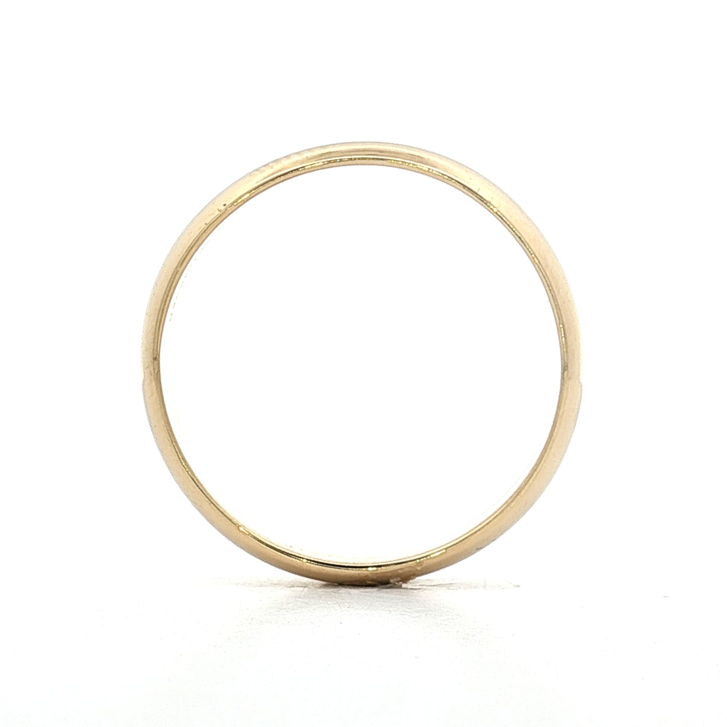 Men's Half Round Wedding Band 10k Yellow Gold