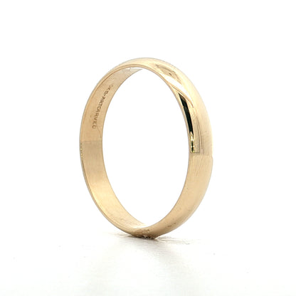 Men's Half Round Wedding Band 10k Yellow Gold