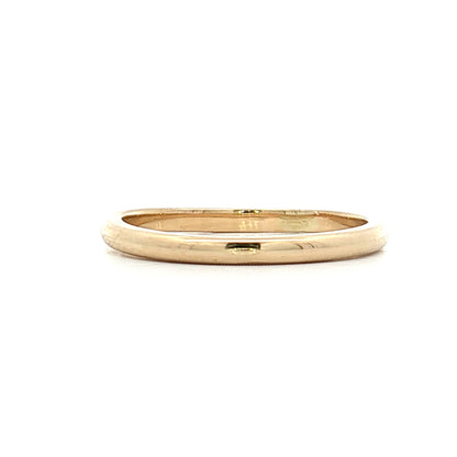 1.75mm Half Round Wedding Band 14k Yellow Gold