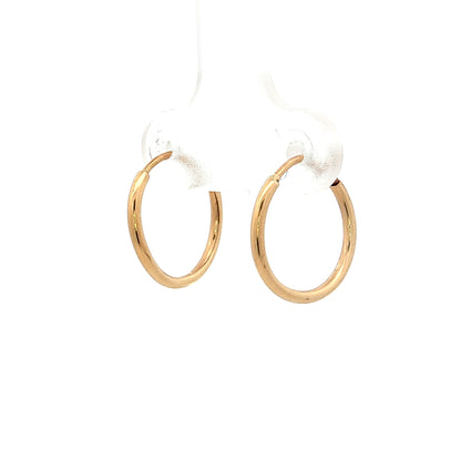 Seamless Hoop Earrings 18k Yellow Gold