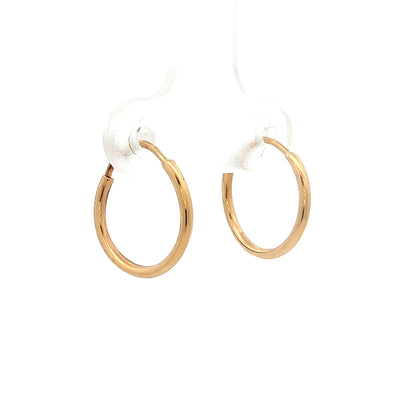 Seamless Hoop Earrings 18k Yellow Gold