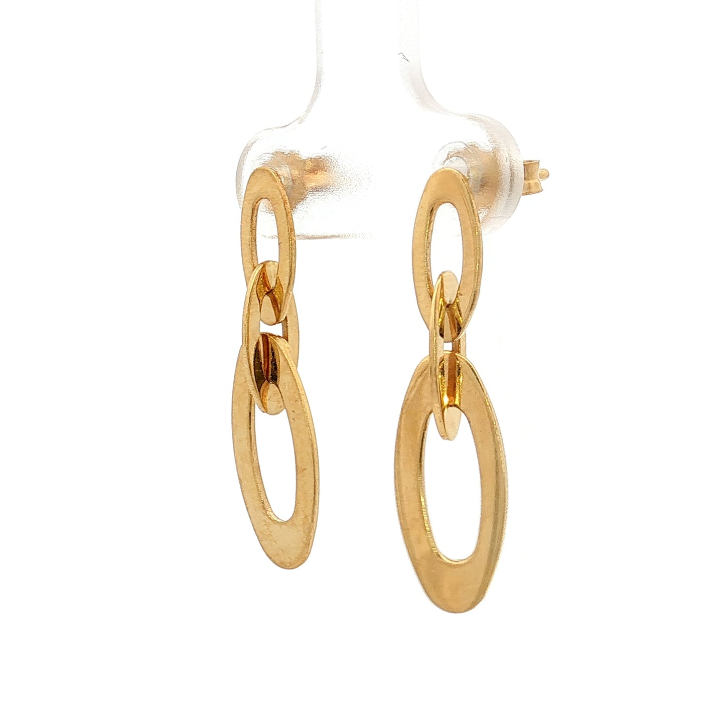 .06 Hidden Ruby Drop Earrings 18k Yellow Gold