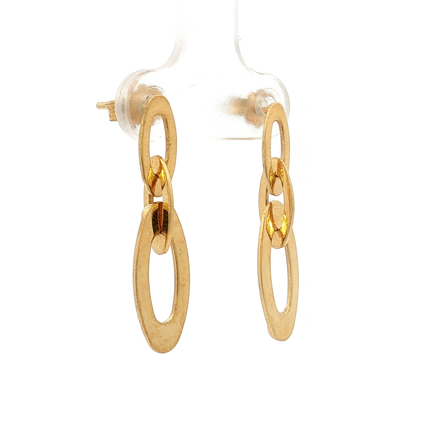 .06 Hidden Ruby Drop Earrings 18k Yellow Gold