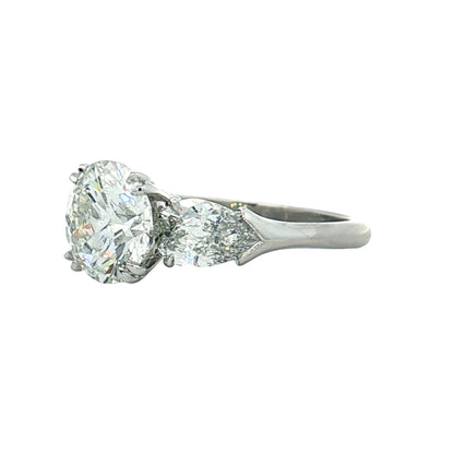 2.39 Three Stone Diamond Engagement Ring Platinum