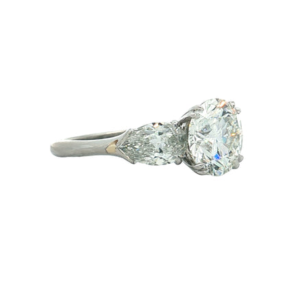 2.39 Three Stone Diamond Engagement Ring Platinum
