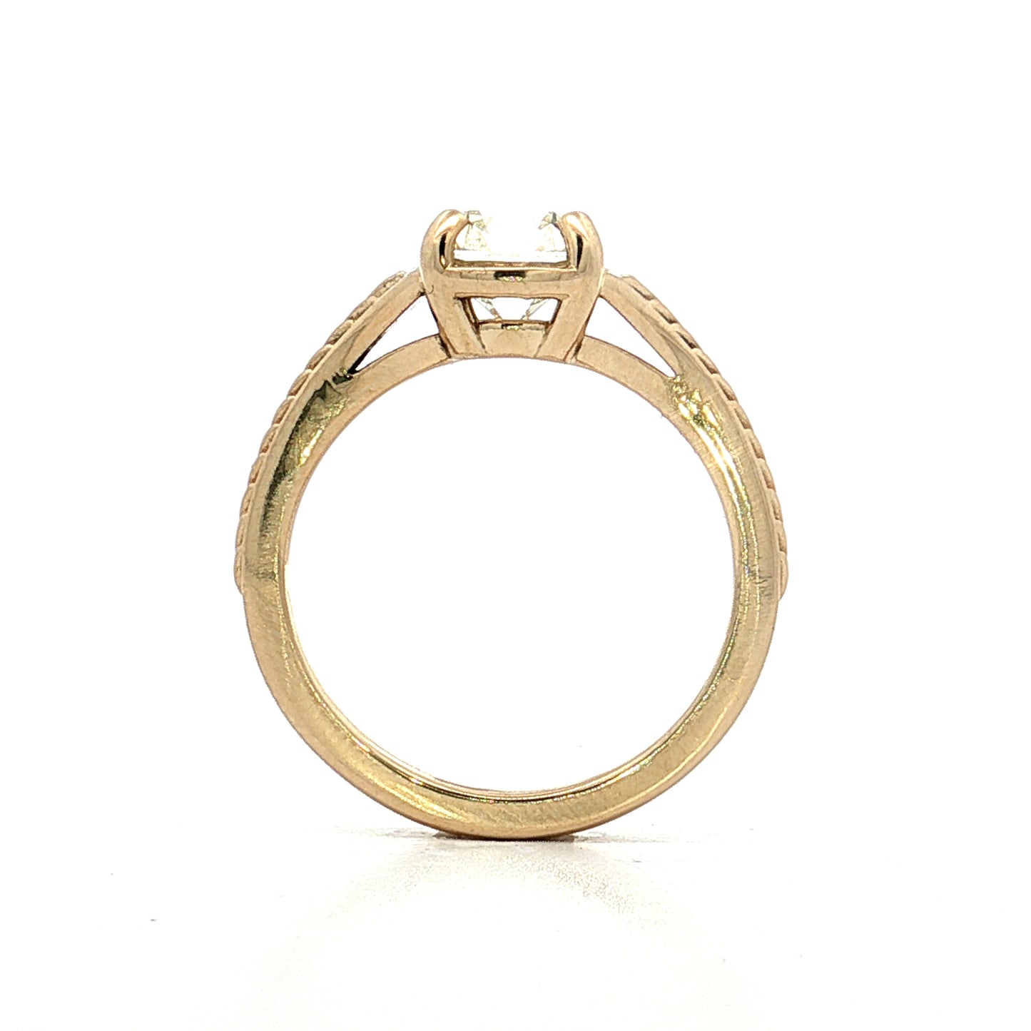 2.01 Old Mine Cushion Diamond Engagement Ring 14k