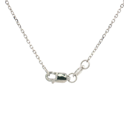 1.06 Sapphire & Diamond Pendant 14k White Gold