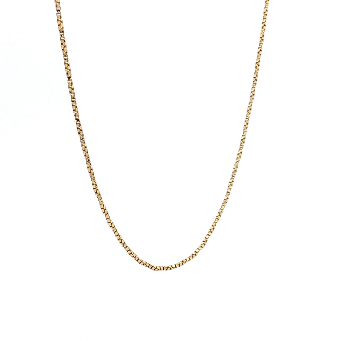 16.75" Twisted Box Chain Necklace 14k Yellow Gold