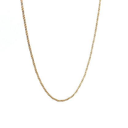 16.75" Twisted Box Chain Necklace 14k Yellow Gold