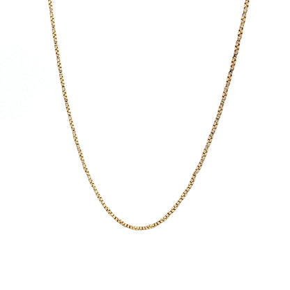 16.75" Twisted Box Chain Necklace 14k Yellow Gold