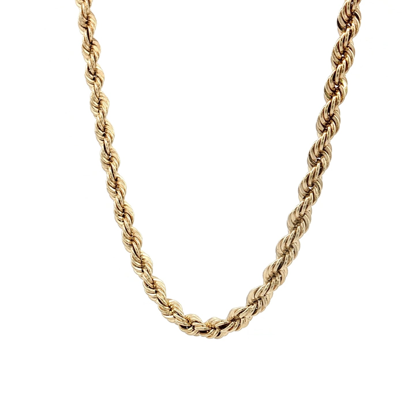 20" Rope Chain Necklace 14k Yellow Gold