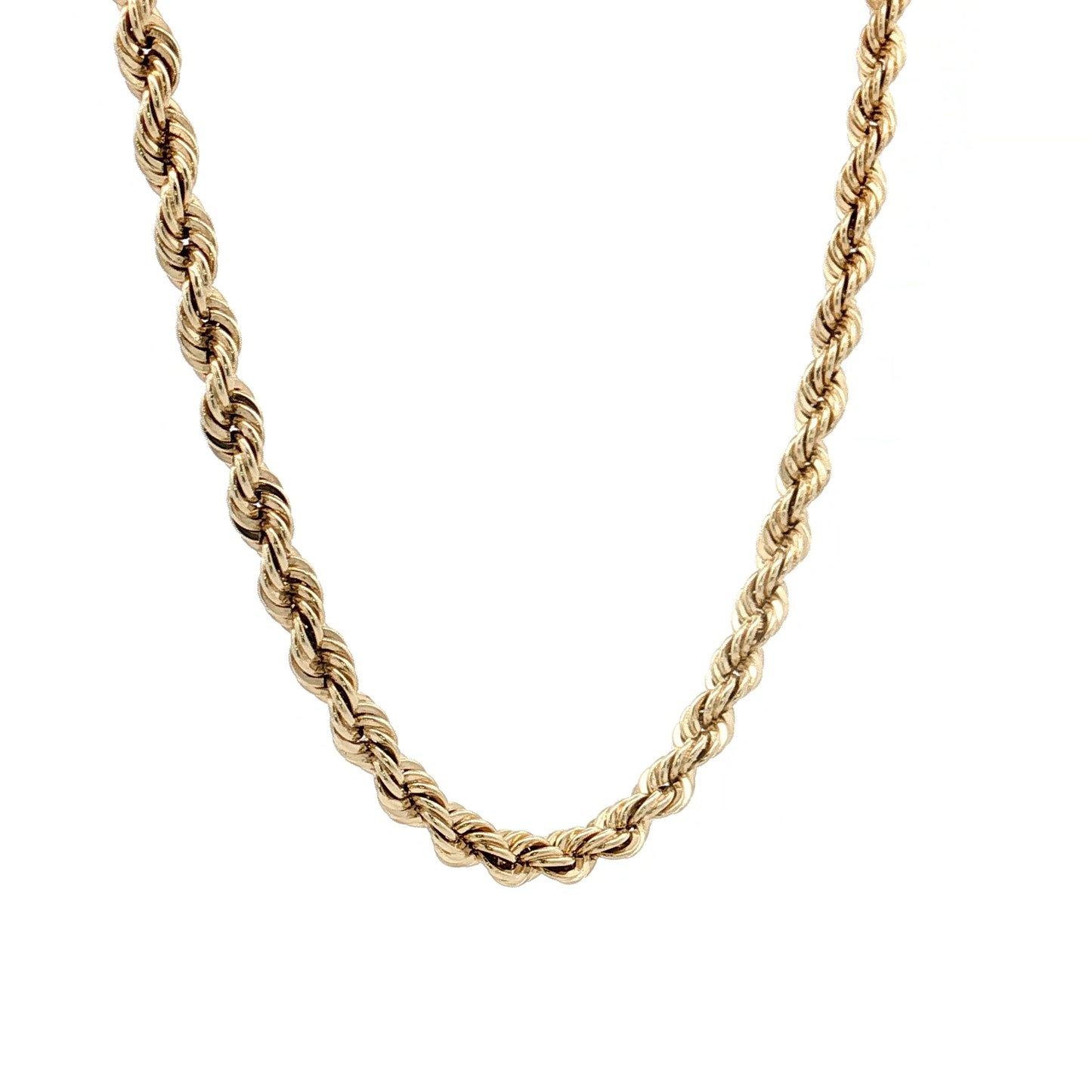 20" Rope Chain Necklace 14k Yellow Gold