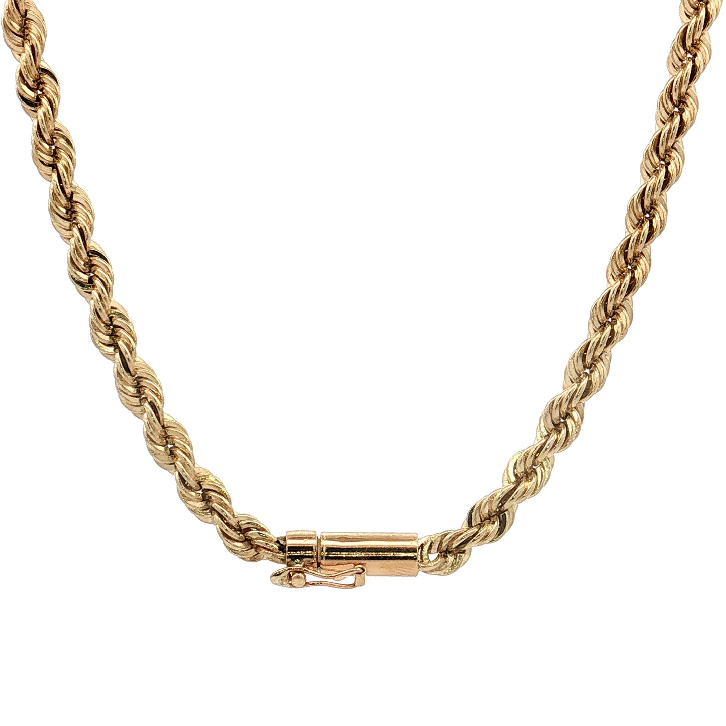 20" Rope Chain Necklace 14k Yellow Gold