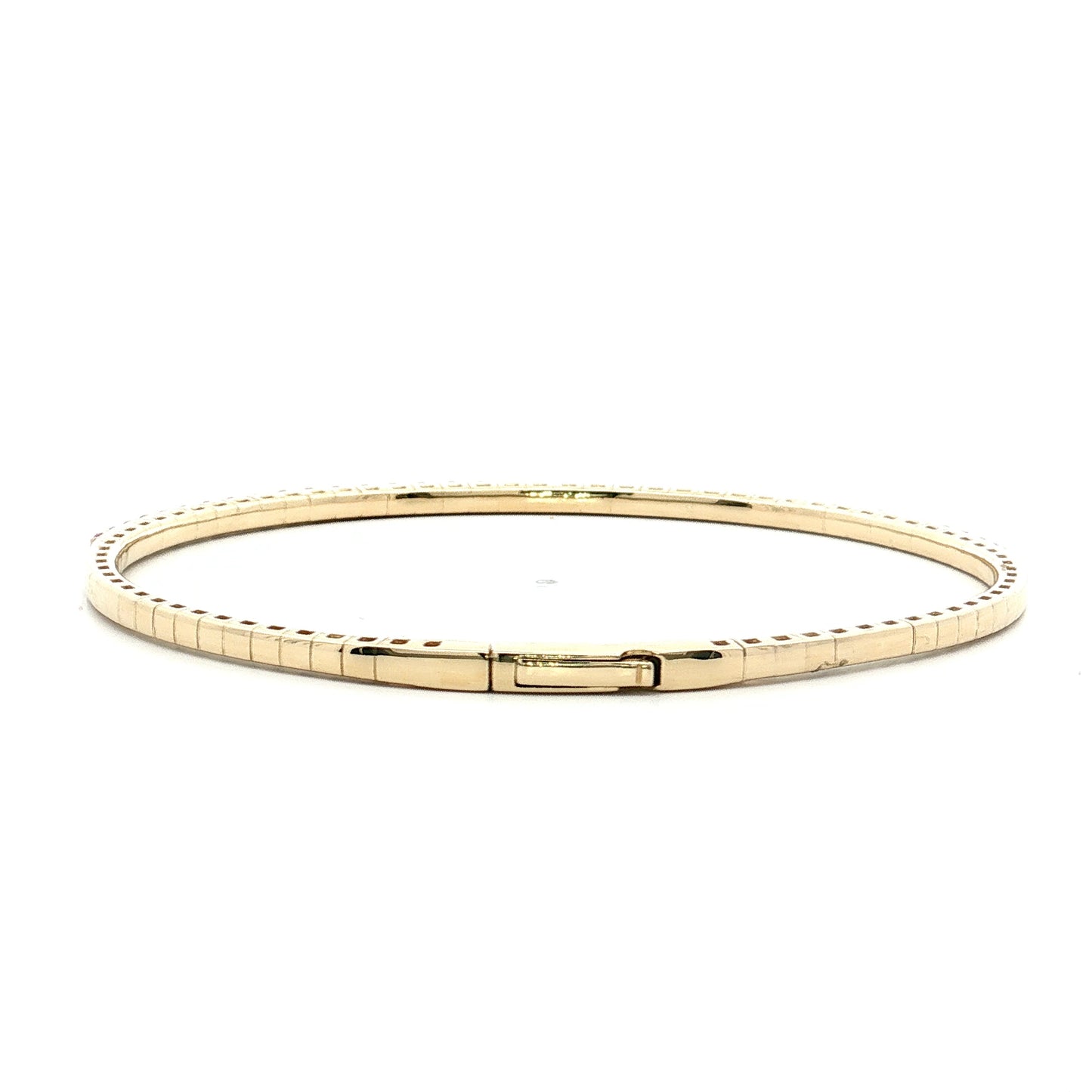 1.30 Ruby & Diamond Bangle Bracelet 14k Yellow Gold