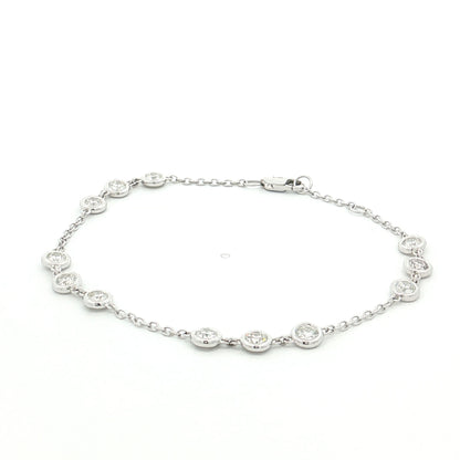 1.46 Diamond By The Yard Bracelet 14k White Gold