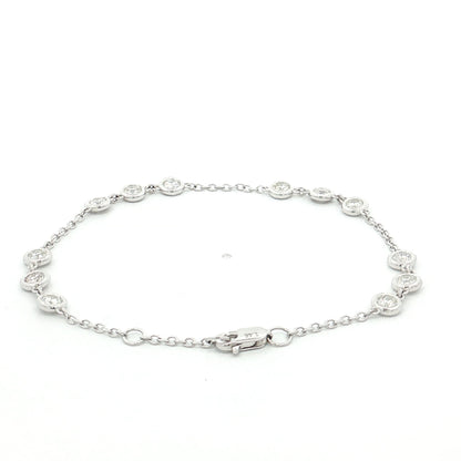 1.46 Diamond By The Yard Bracelet 14k White Gold