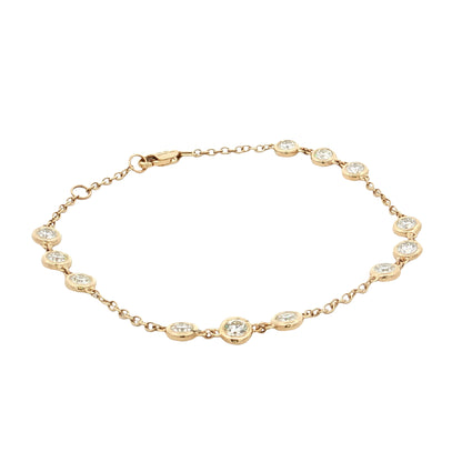 1.60 Diamond by the Yard Bracelet 14k Yellow Gold