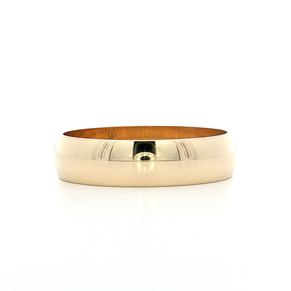 Men's 5mm Half Round Wedding Band 10k Yellow Gold
