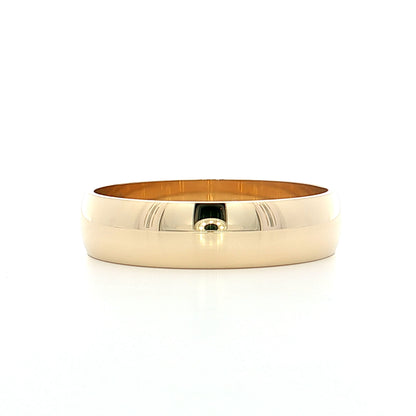 Men's 5mm Half Round Wedding Band 10k Yellow Gold