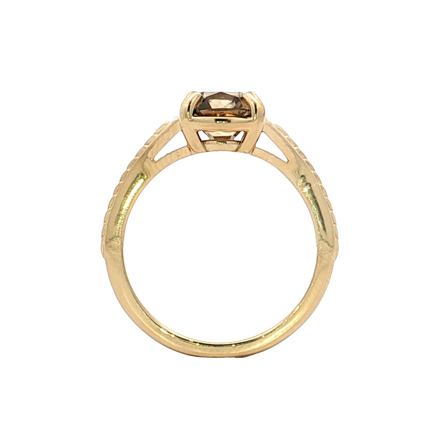 2.02 Old Mine Cushion Diamond Solitaire Ring 14k