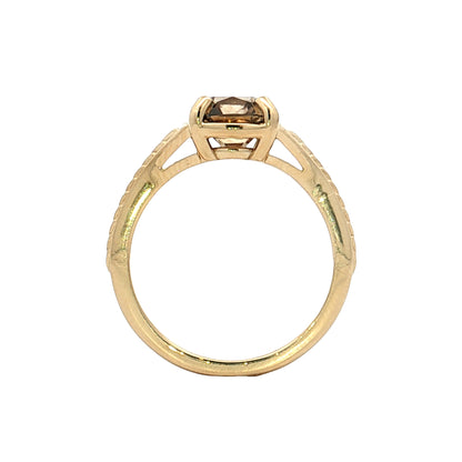 2.02 Old Mine Cushion Diamond Solitaire Ring 14k