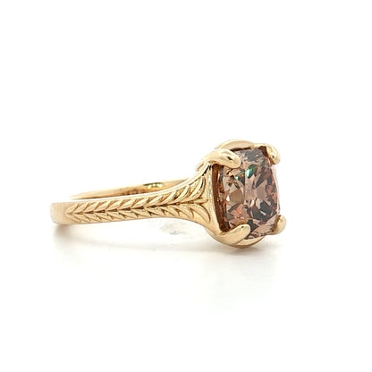 2.43 Old Mine Cushion Diamond Engagement Ring 14k