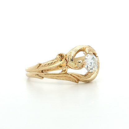 .45 Art Nouveau Diamond Engagement Ring 14k