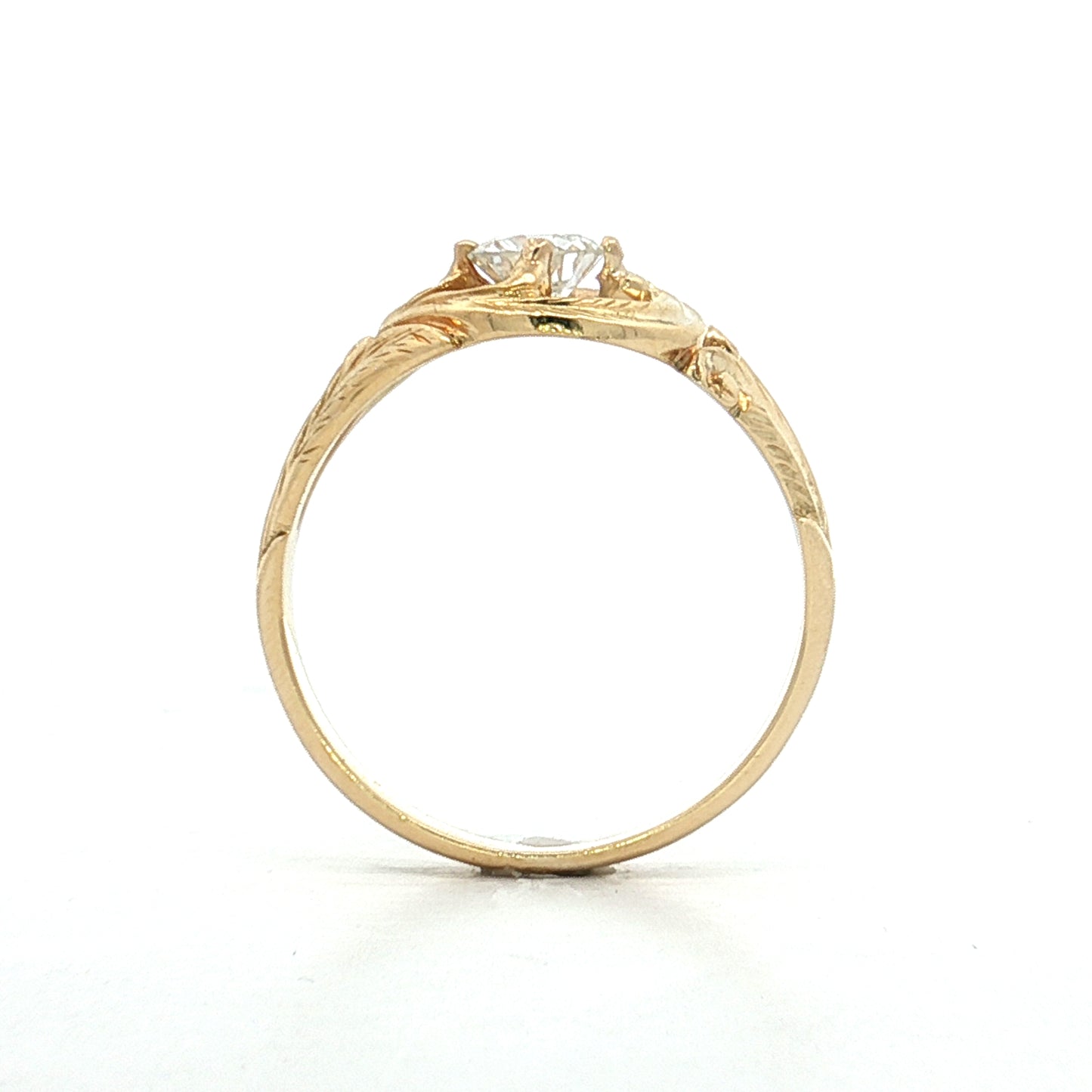 .45 Art Nouveau Diamond Engagement Ring 14k