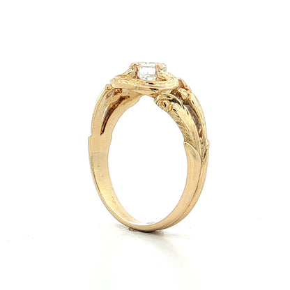 .45 Art Nouveau Diamond Engagement Ring 14k