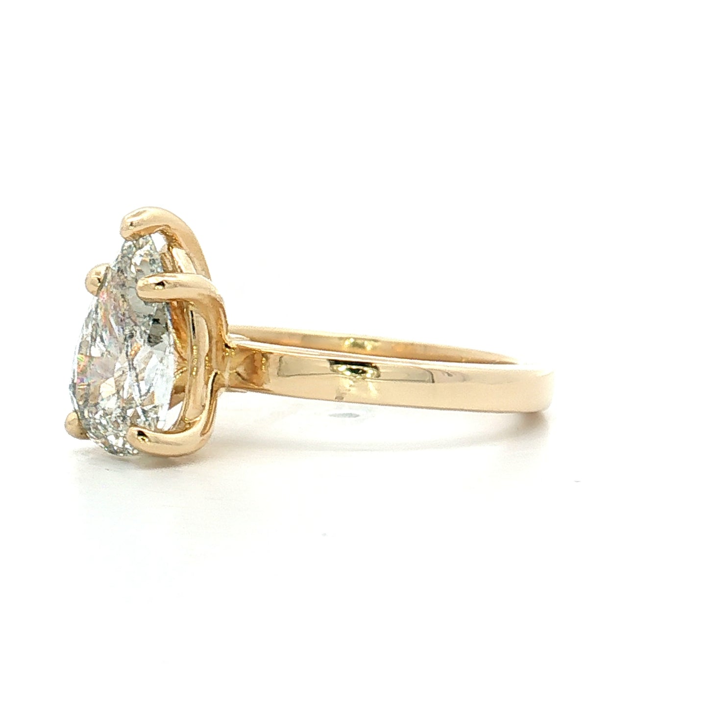 2.17 GIA Pear Diamond Solitaire Engagement Ring 14k