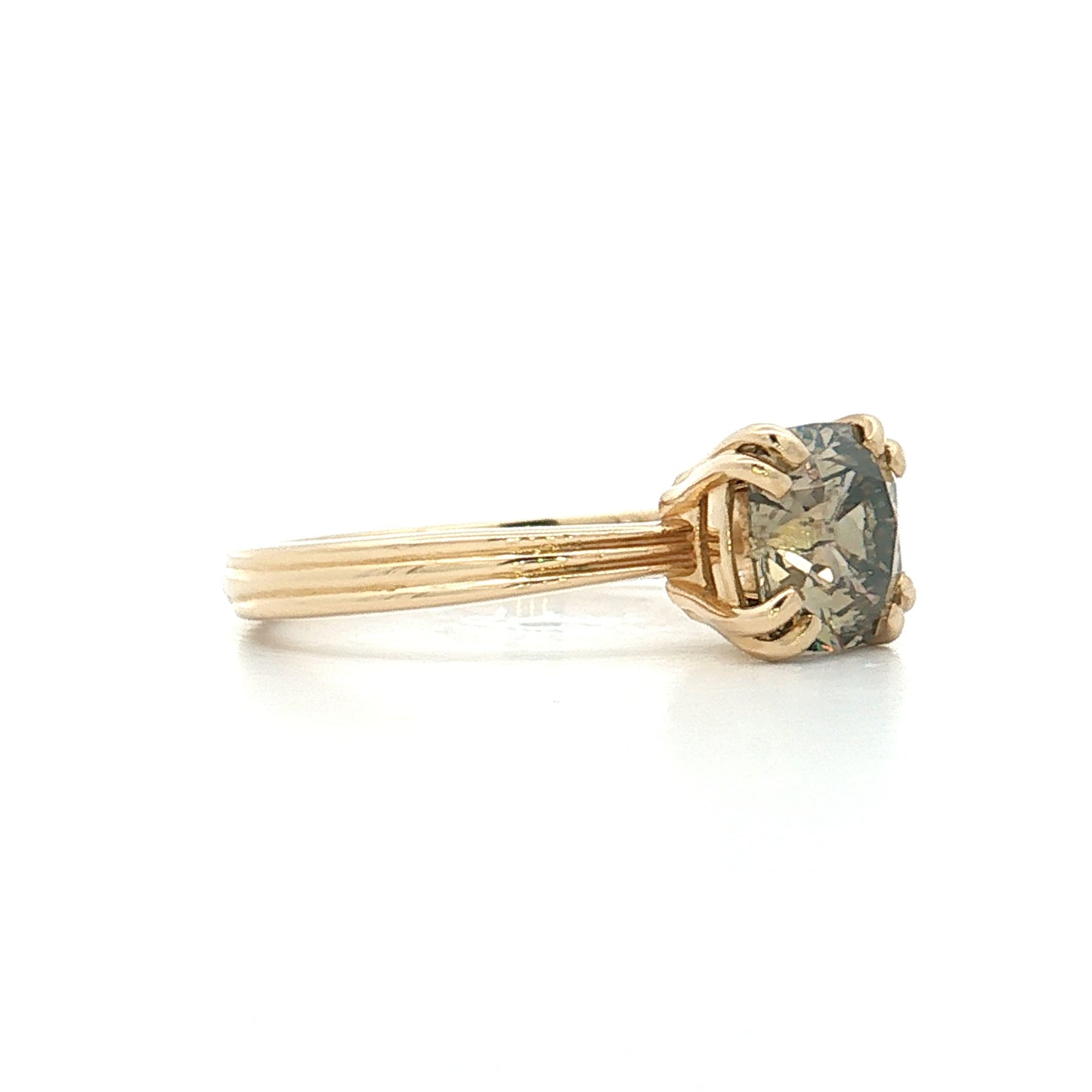 1.59 Old Mine Cushion Diamond Engagement Ring 14k