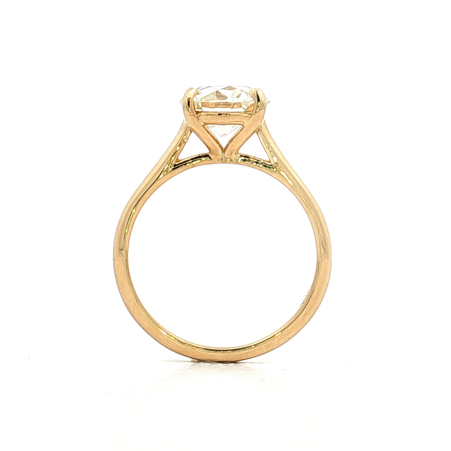 2.13 GIA Old European Diamond Engagement Ring 18k