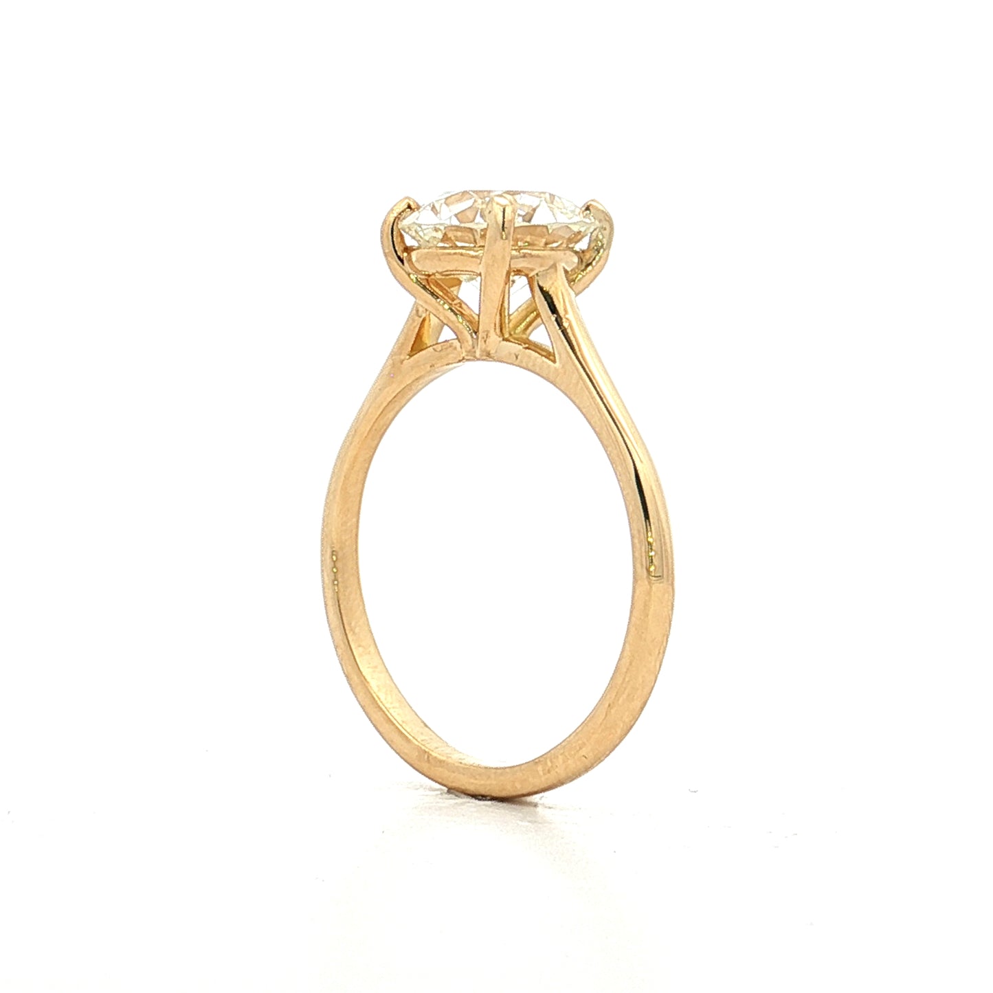 2.13 GIA Old European Diamond Engagement Ring 18k