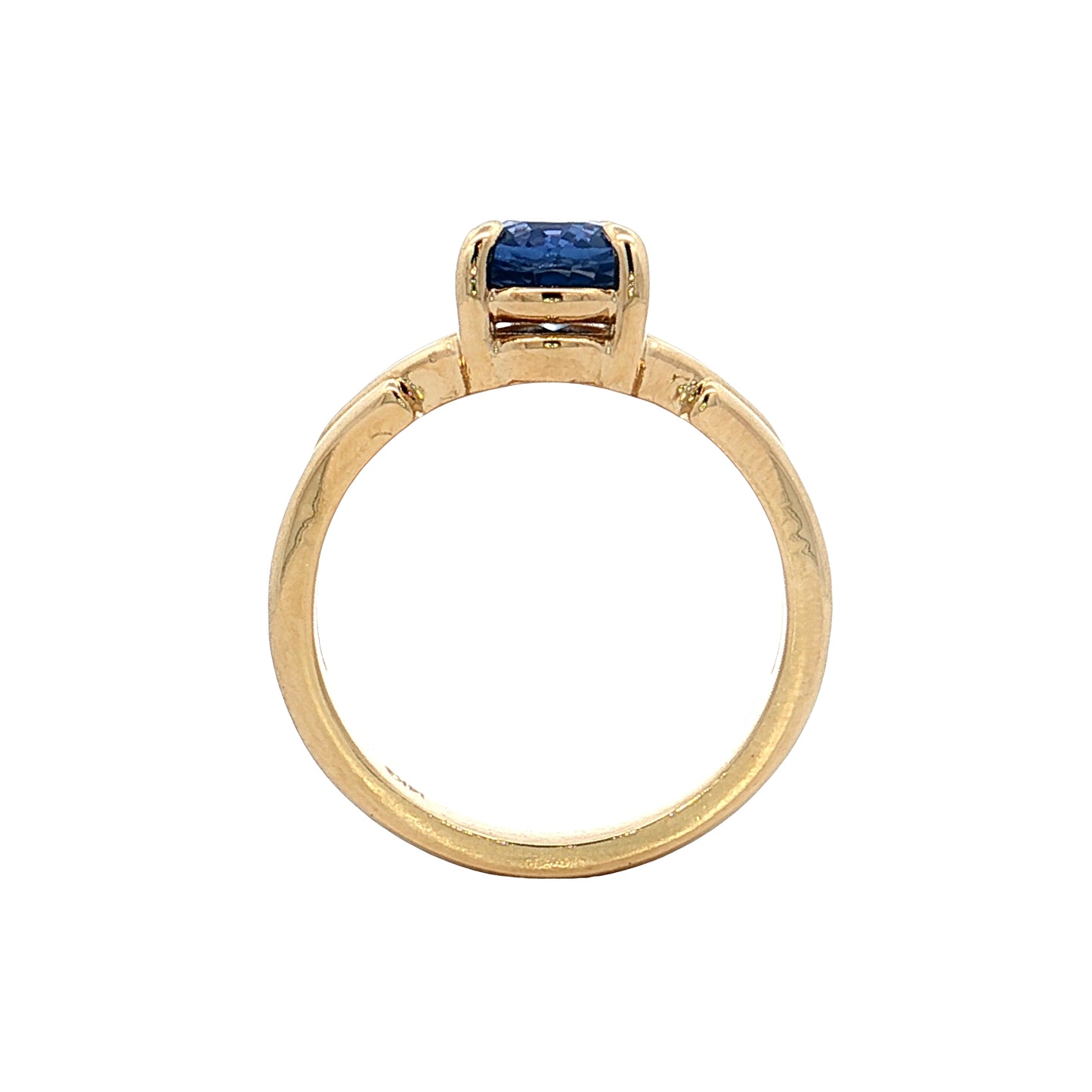 2.05 Oval Blue Sapphire Engagement Ring 14k