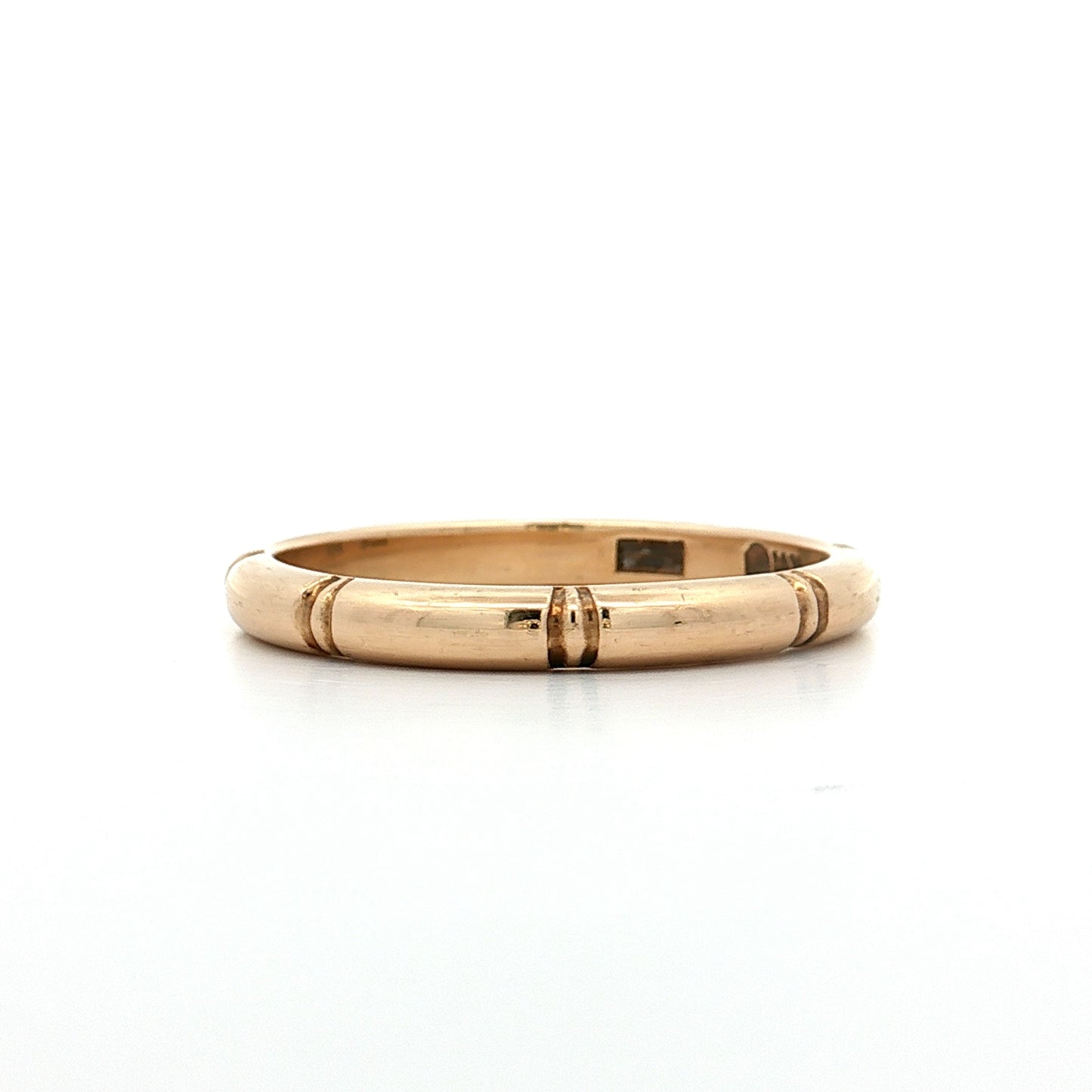 Vintage Retro Engraved Men's Wedding Band 14k