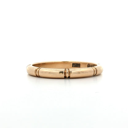 Vintage Retro Engraved Men's Wedding Band 14k