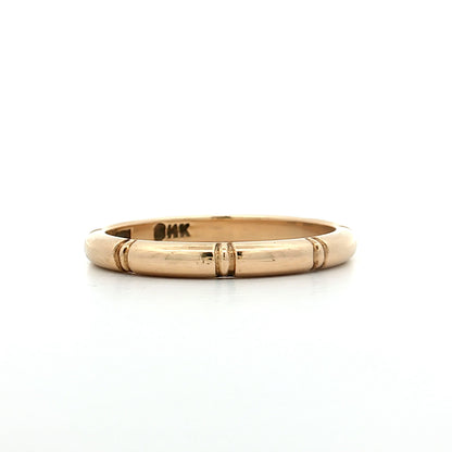 Vintage Retro Engraved Men's Wedding Band 14k
