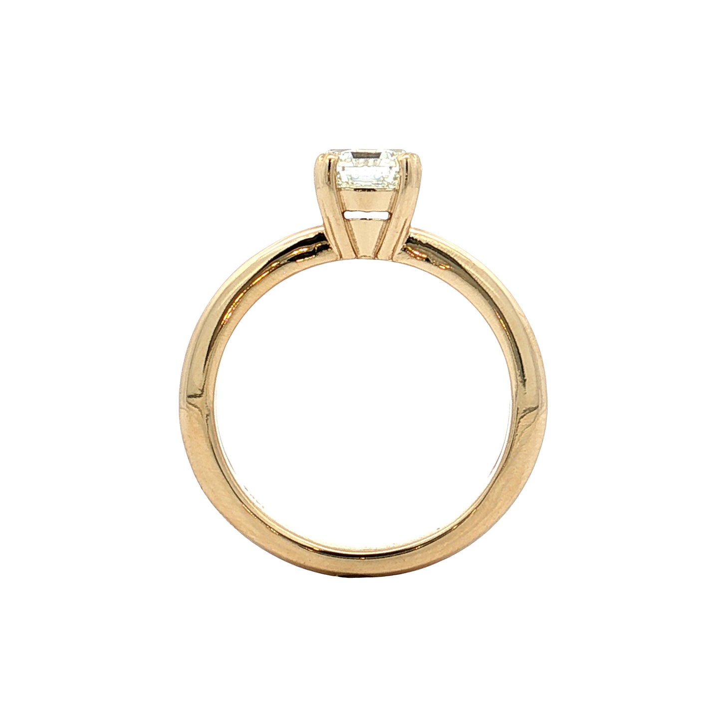 1.37 GIA Octagon Step Cut Diamond Engagement Ring 14k