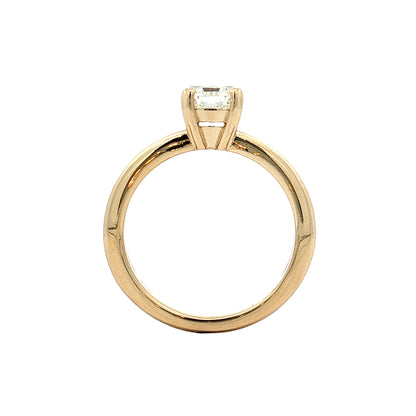 1.37 GIA Octagon Step Cut Diamond Engagement Ring 14k