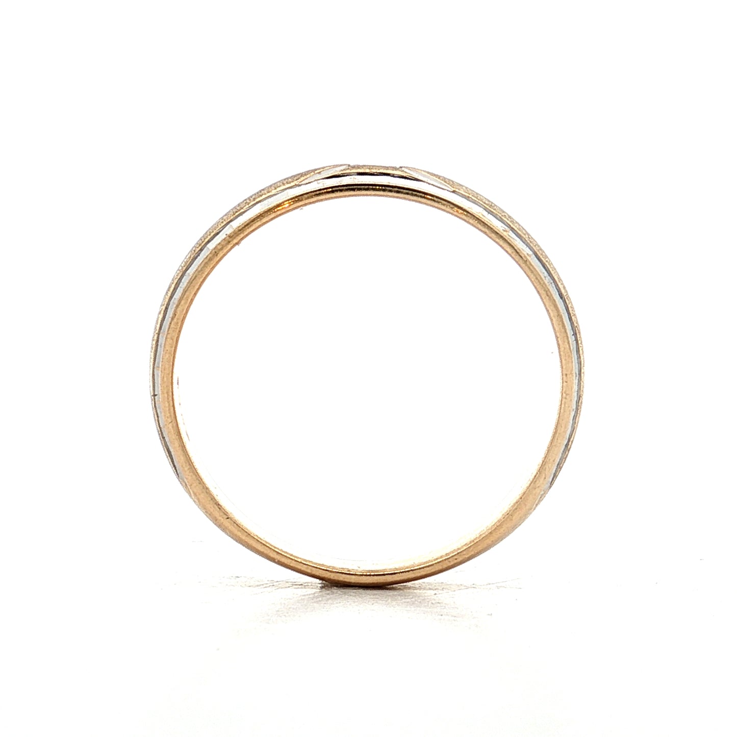 .06 Vintage Mid-Century Diamond Ring Two-Tone 14k