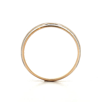 .06 Vintage Mid-Century Diamond Ring Two-Tone 14k