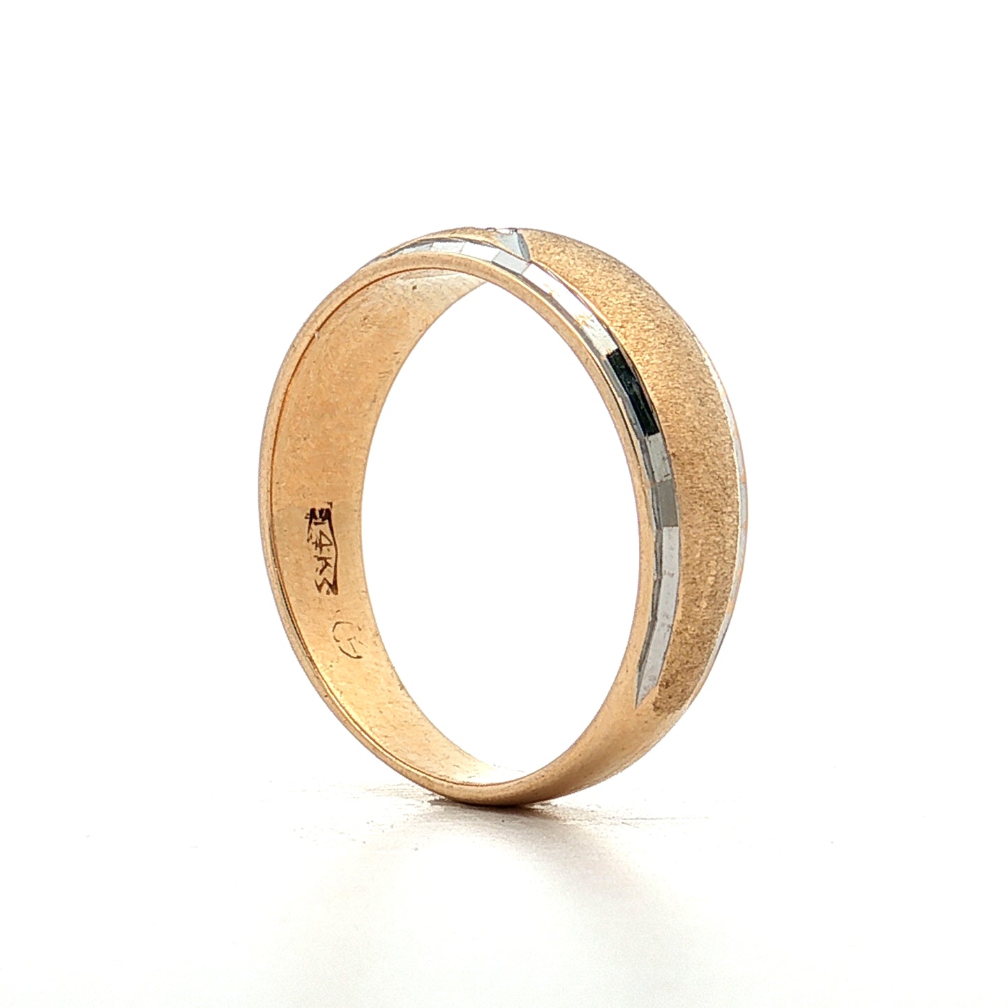 .06 Vintage Mid-Century Diamond Ring Two-Tone 14k