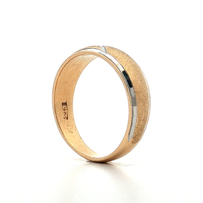 .06 Vintage Mid-Century Diamond Ring Two-Tone 14k