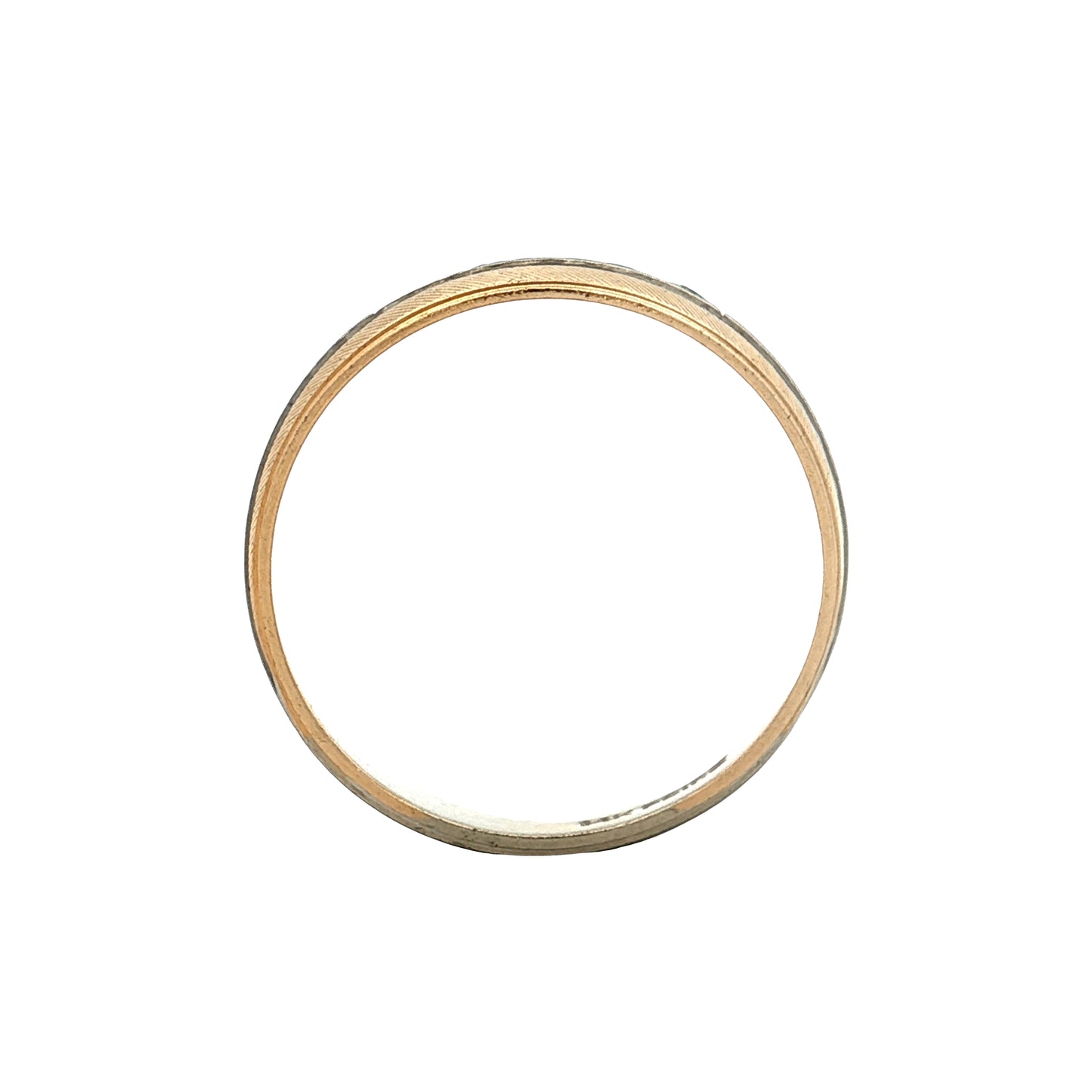 .13 Mid-Century Diamond Wedding Band 14k Two-Tone