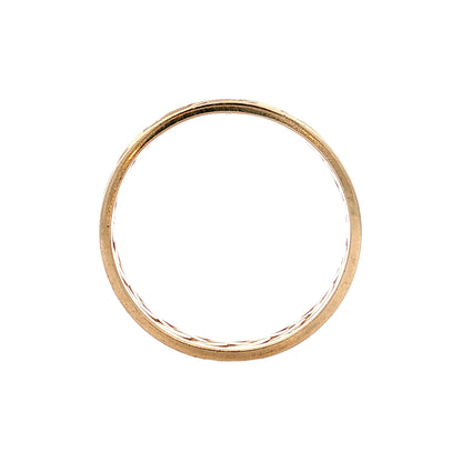 Men's Engraved Braided Chain Link Wedding Band 14k