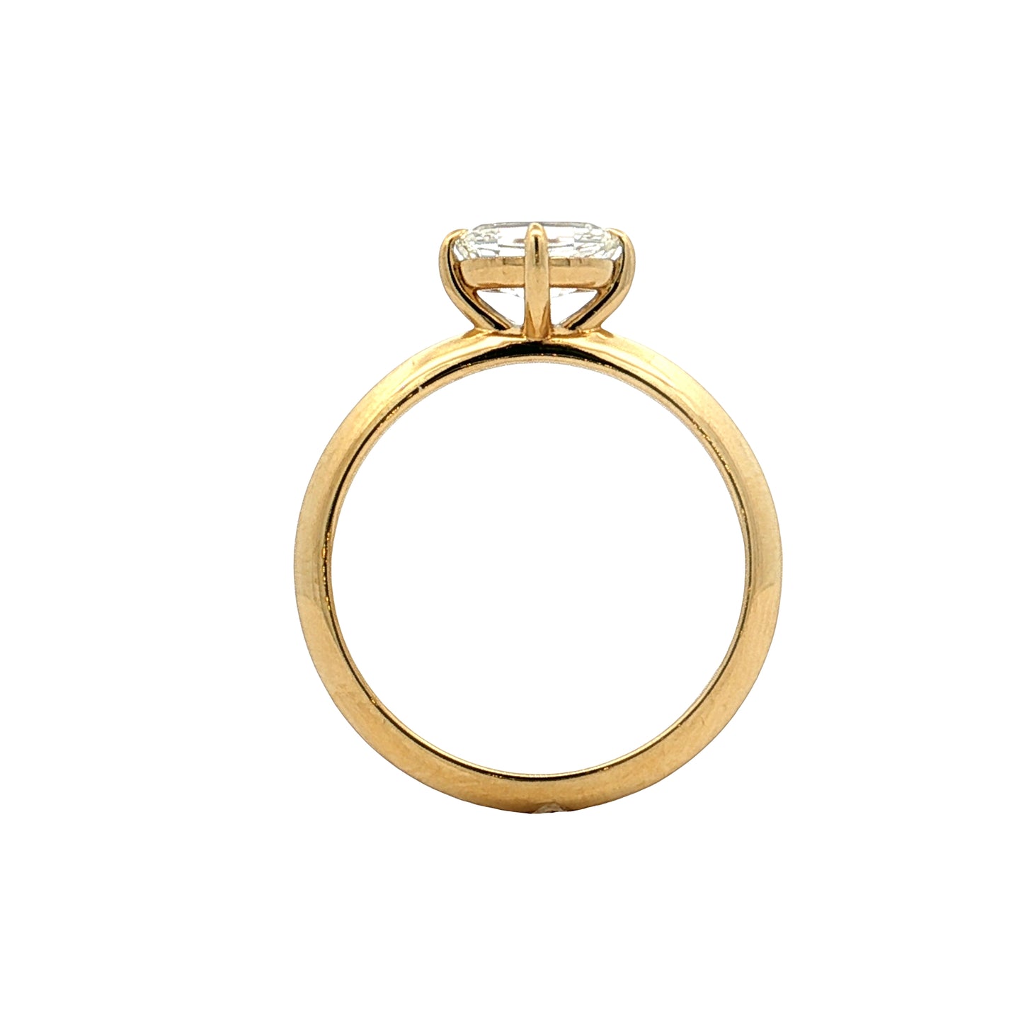 .90 GIA Oval Step Cut Diamond Engagement Ring 18k