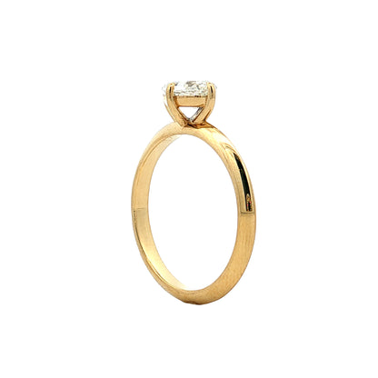 .90 GIA Oval Step Cut Diamond Engagement Ring 18k