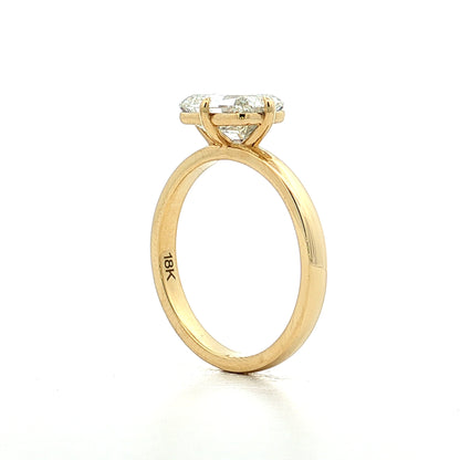 2.03 GIA Criss Cut Diamond Engagement Ring 18k